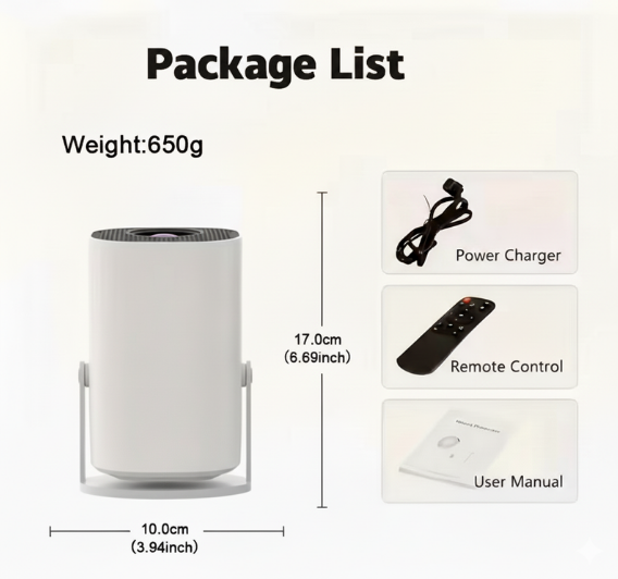 Mini Projecteur WiFi & Bluetooth Full HD 1080p